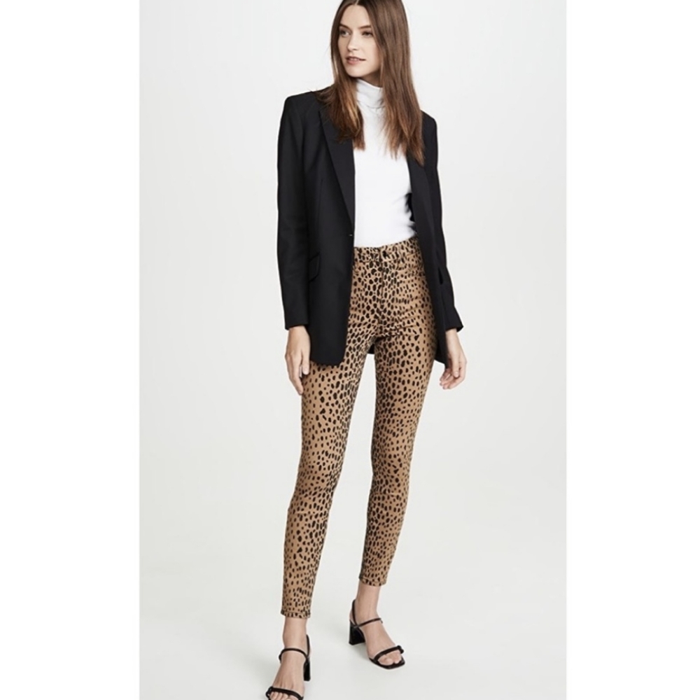 Good American Leopard Print High Waist Skinny Jeans 27 4